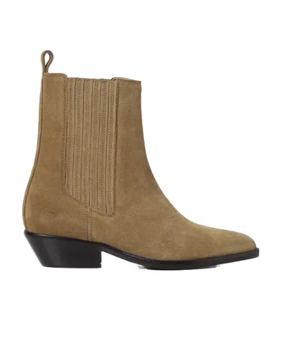 Isabel Marant Delena Pointed Toe Ankle Boots In Brown