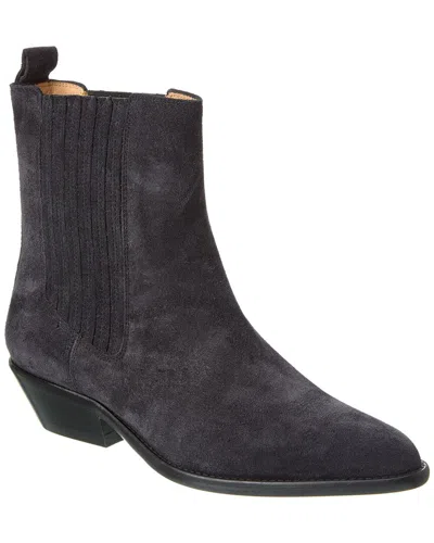 Isabel Marant Delena Suede Bootie In Black