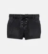 Isabel Marant Aneli Denim Moto Jacket In Black