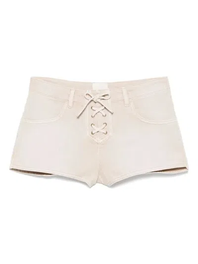 Isabel Marant Tailored Shorts With Belt Loops And Pockets In Neutrals