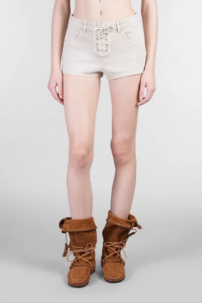 Isabel Marant Tailored Shorts With Belt Loops And Pockets In Neutrals