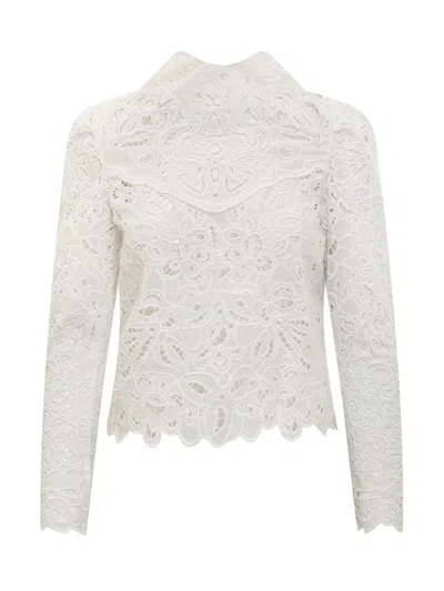 Isabel Marant Delphi Broderie-anglaise Blouse In White