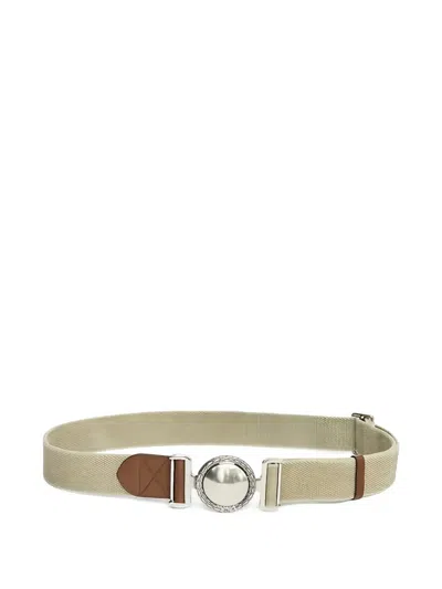 Isabel Marant Delva Woven Buckle Belt In Neutral
