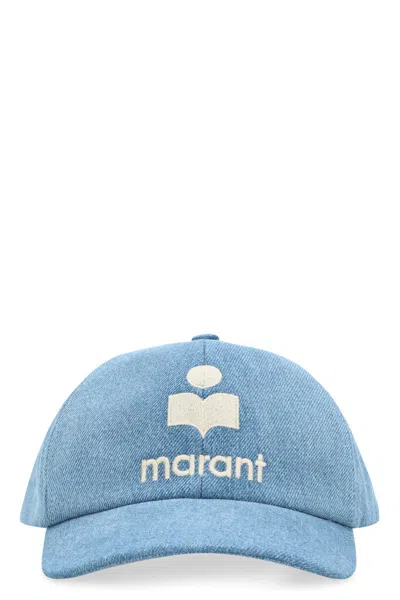 Isabel Marant Denim Baseball Hat With Embroidery
