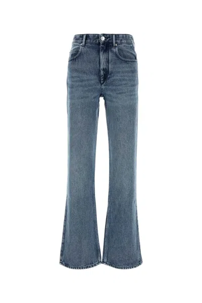 Isabel Marant Blue Belvira Bootcut Lyocell Pants In Gray