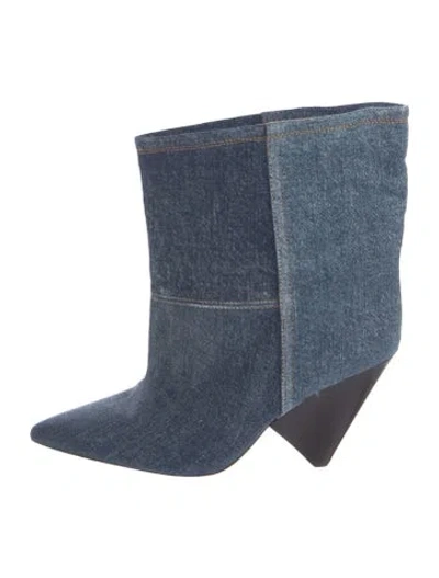 Pre-owned Isabel Marant Denim Boots In Blue/brown