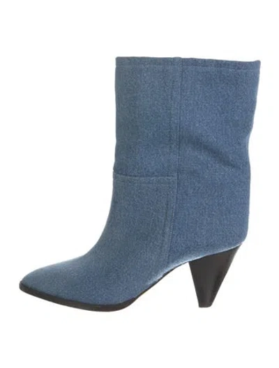Pre-owned Isabel Marant Denim Boots W/ Tags In Blue