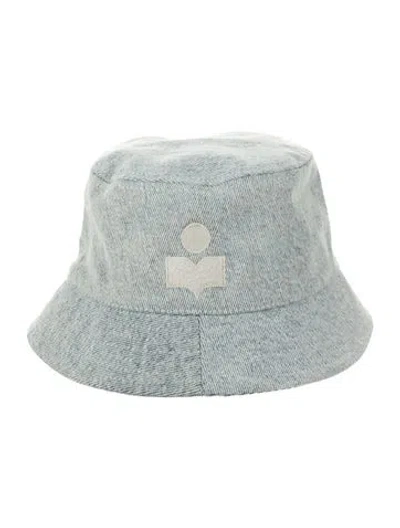 Pre-owned Isabel Marant Denim Embroidered Bucket Hat In Blue