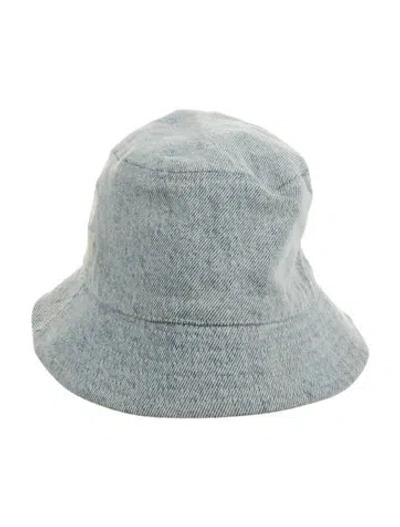 Pre-owned Isabel Marant Denim Embroidered Bucket Hat In Blue