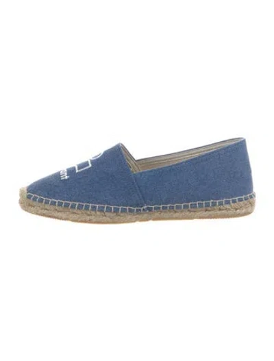 Pre-owned Isabel Marant Denim Graphic Print Espadrilles In Blue