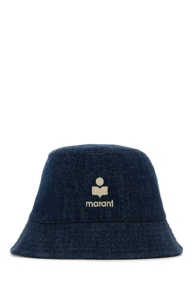Isabel Marant Denim Haley Bucket Hat In Black