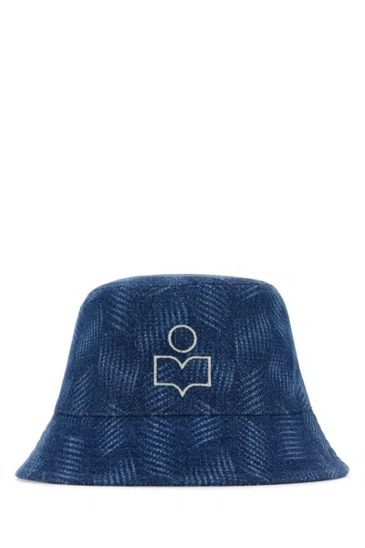 Isabel Marant Abstract-print Bucket Hat In Denim