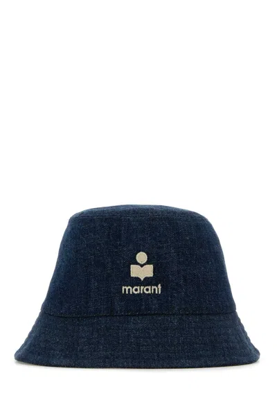 Isabel Marant Denim Haley Bucket Hat In Black