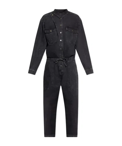 Isabel Marant Denim Jumpsuit In Black