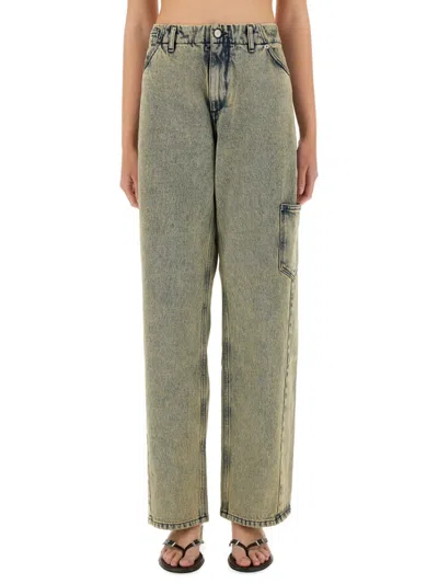 Isabel Marant Denim Relaxed Mid Rise Jeans In Blue