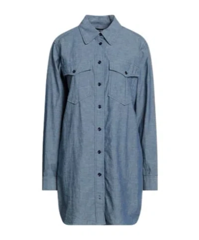 Isabel Marant Denim Shirt Skirt In Blue