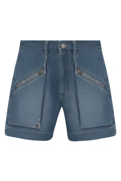 Isabel Marant Denim Shorts In Blue