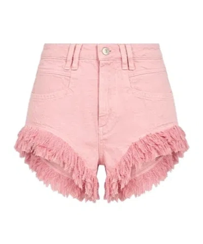 Isabel Marant Denim Shorts In Pink