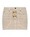 Isabel Marant Paulina Embellished Denim Mini Skirt In White