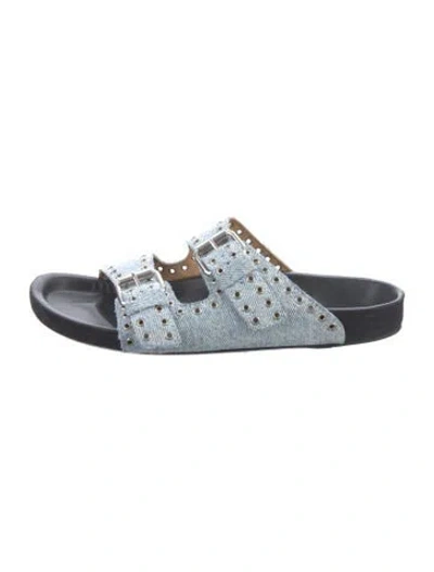 Pre-owned Isabel Marant Denim Slides In Blue