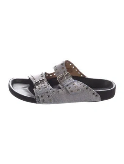 Pre-owned Isabel Marant Denim Slides In Grey