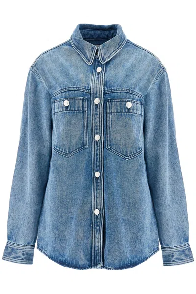 Isabel Marant Denim Talbot Button-up In Blue