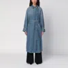 Isabel Marant Brekka Cotton Denim Trench Coat In Blue