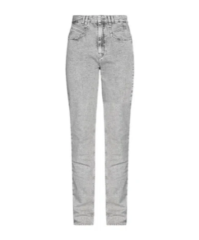 Isabel Marant Denim Trousers In Gray