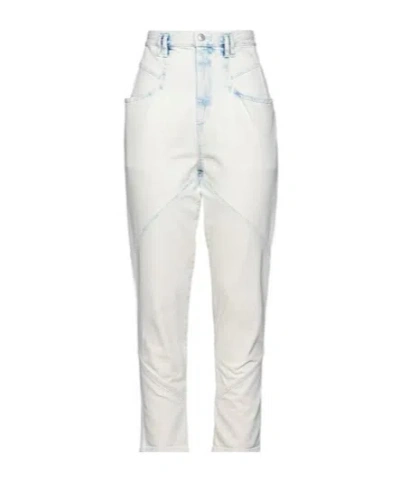 Isabel Marant Denim Trousers In White