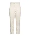 Isabel Marant Solid Minimal Straight Leg Jeans In White