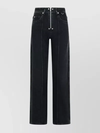 Isabel Marant Denim Trousers With Side And Back Pockets In Blue