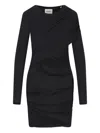 Isabel Marant Black Denise Draped Mini Dress In Black