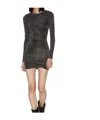 Isabel Marant Denise Short Draped Lurex Dress In Black