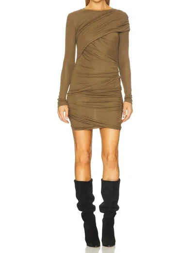 Isabel Marant Denise Mini Dress In Khaki In Green