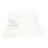 Isabel Marant Denji Alpaca Virgin Wool Blend Teddy Logo Bucket Hat In White