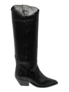 Isabel Marant Denvee Black Knee-high Boots With Medium Block Heel In Leather Woman