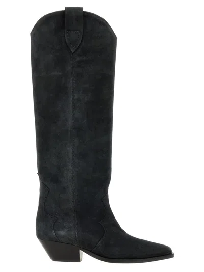 Isabel Marant Denvee Suede Leather Boots In Animal Print
