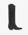 Isabel Marant Denvee Suede Cowboy Boots In Black