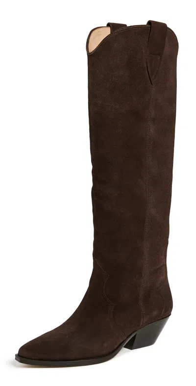 Isabel Marant Denvee Boots Chocolate In Brown