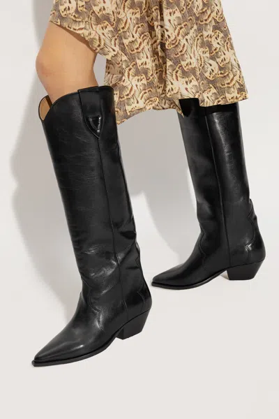 ISABEL MARANT ISABEL MARANT ‘DENVEE’ HEELED BOOTS IN LEATHER