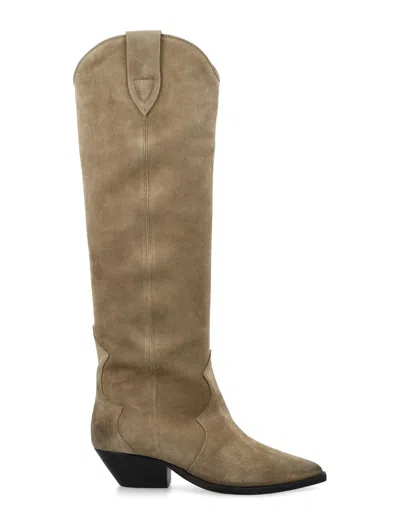 Isabel Marant Denvee Leather Boots In Brown