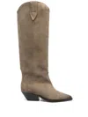 Isabel Marant Women Denvee Leather Boots In Grey
