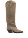 Isabel Marant Women Denvee Leather Boots In Taupe