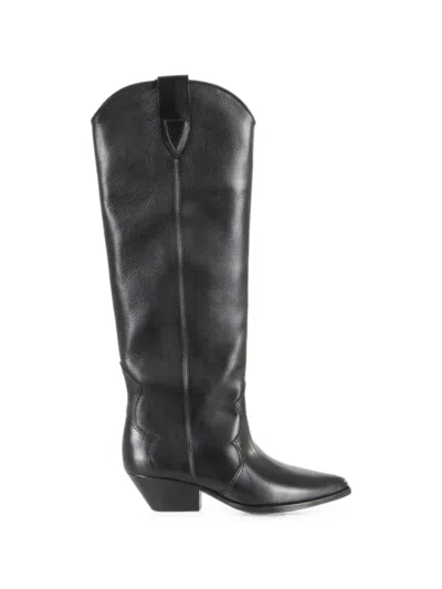 Isabel Marant Denvee Pointed-toe Cowboy Boots In Black
