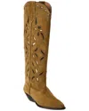 Isabel Marant Denvee Suede Knee-high Cowboy Boots In Brown