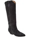Isabel Marant Denvee Suede Leather Boots In Black
