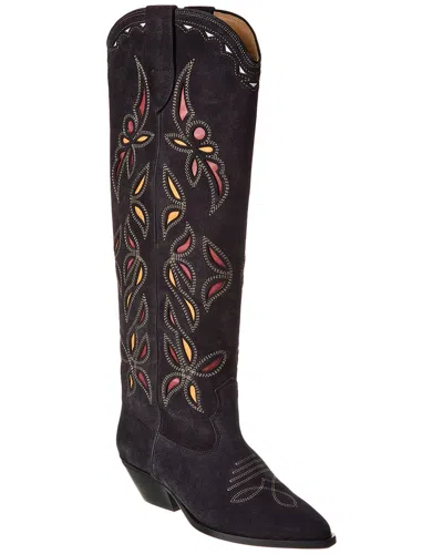 Isabel Marant Denvee Suede Knee-high Boot In Brown