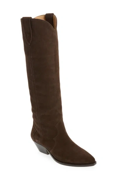 Isabel Marant Denvee Tall Western Boot In Brown