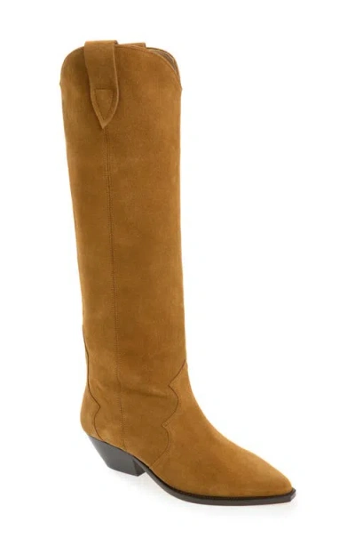 Isabel Marant Denvee Tall Western Boot In Gold