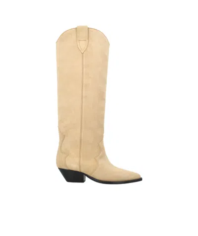 Isabel Marant Denvee Suede Boots In Taupe